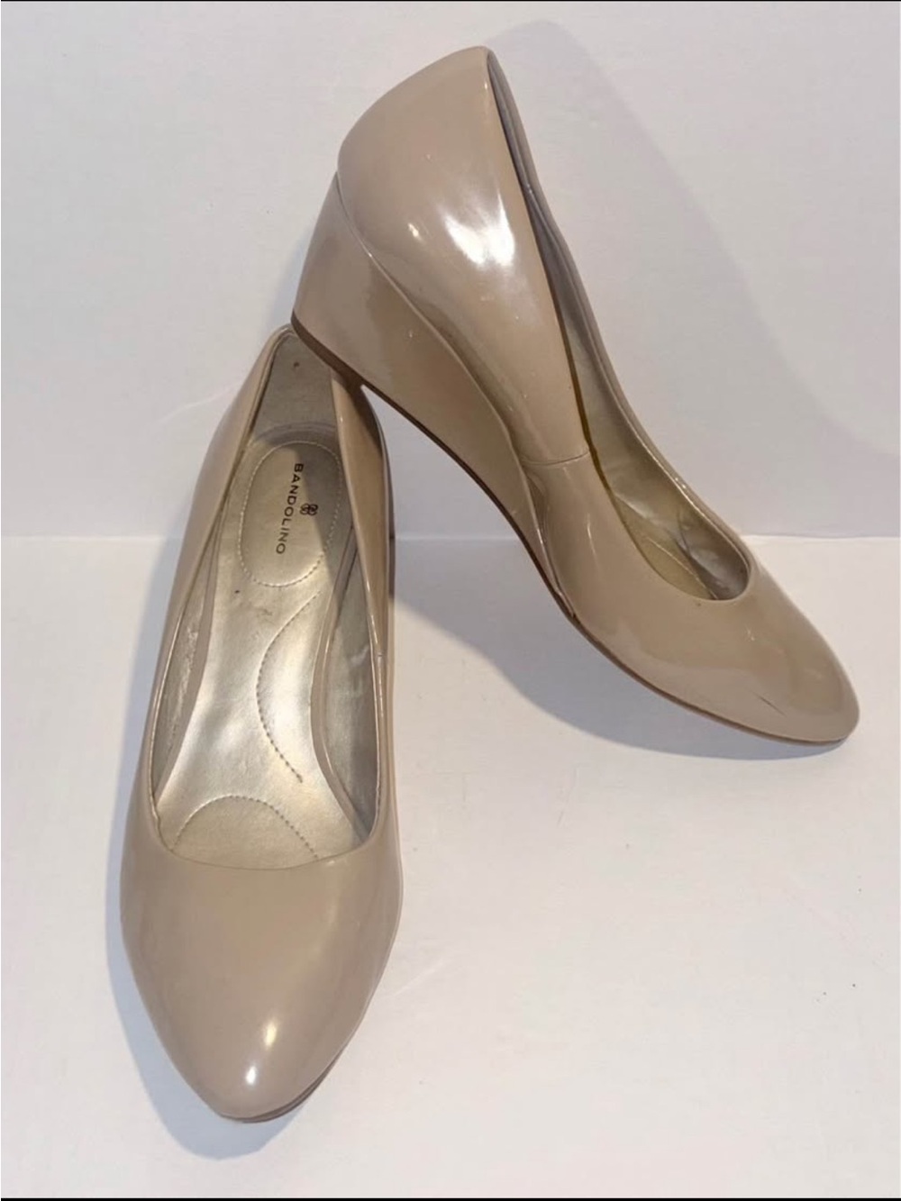 Bandolino Franci Nude Wedge Pumps 9.5